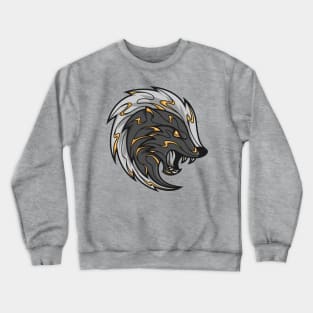 yellow and black loyal badger Crewneck Sweatshirt